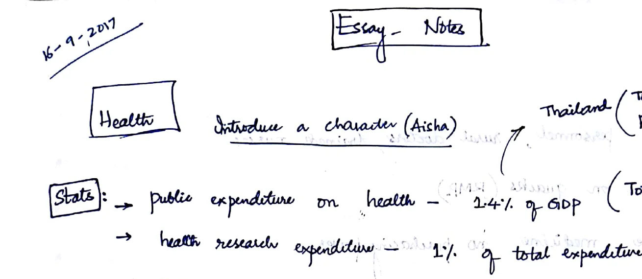 Health intro — Thailand stat box; public expenditure stats on health
