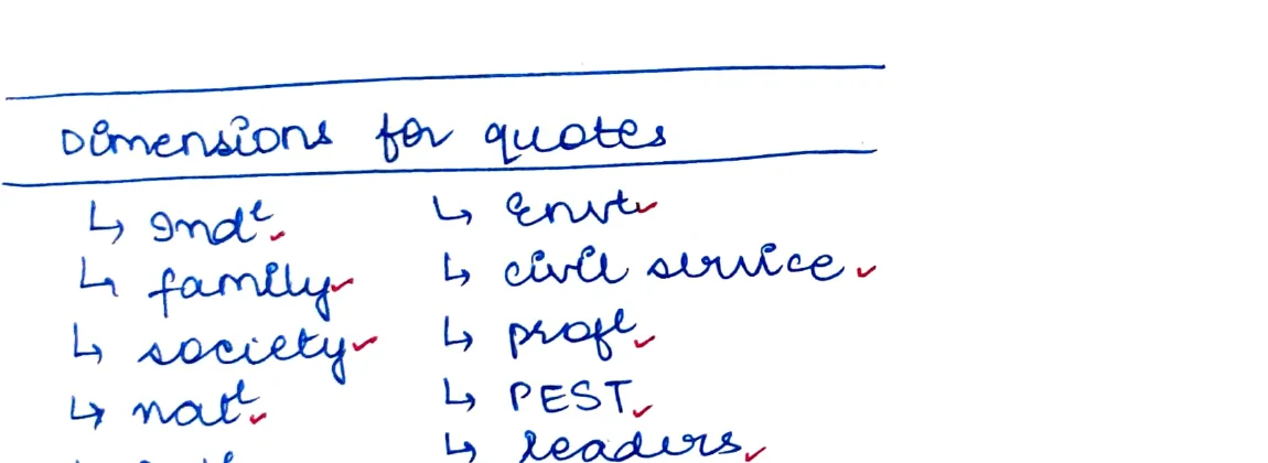 Dimensions for quotes — two-column table