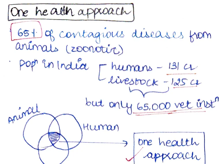 One Health Venn diagram — Animal / Human / Environment circles