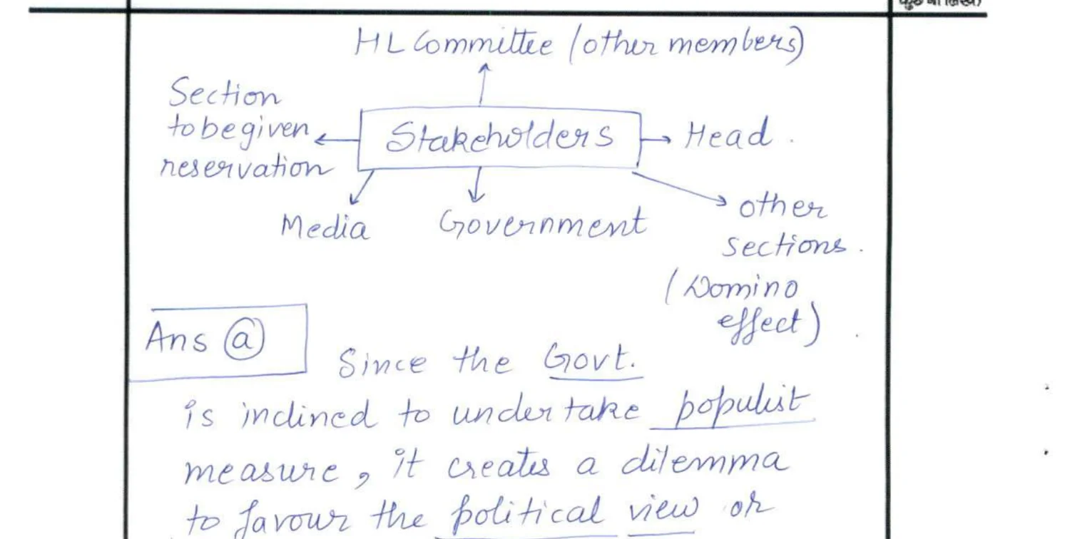 Stakeholder map for Q9 scenario