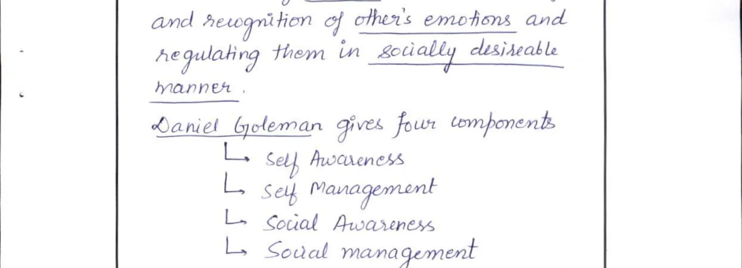 EI components tree diagram — Daniel Goleman's four L-branch components